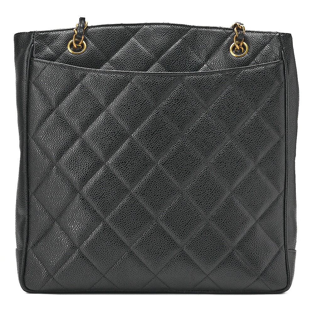 CHANEL Matelasse Turnlock Big Coco W Chain Shoulder Caviar Skin Black Gold-Tone Hardware, Pre-Owned