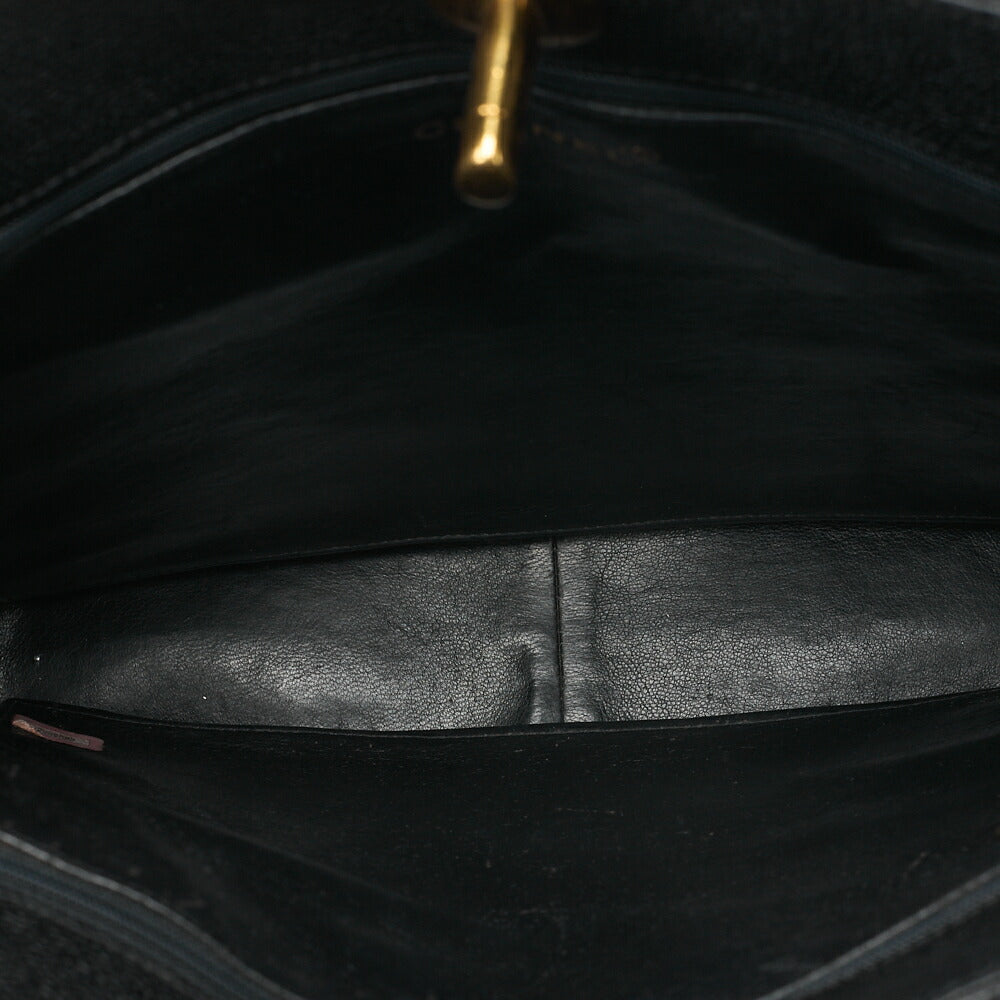 CHANEL Matelasse Turnlock Big Coco W Chain Shoulder Caviar Skin Black Gold-Tone Hardware, Pre-Owned