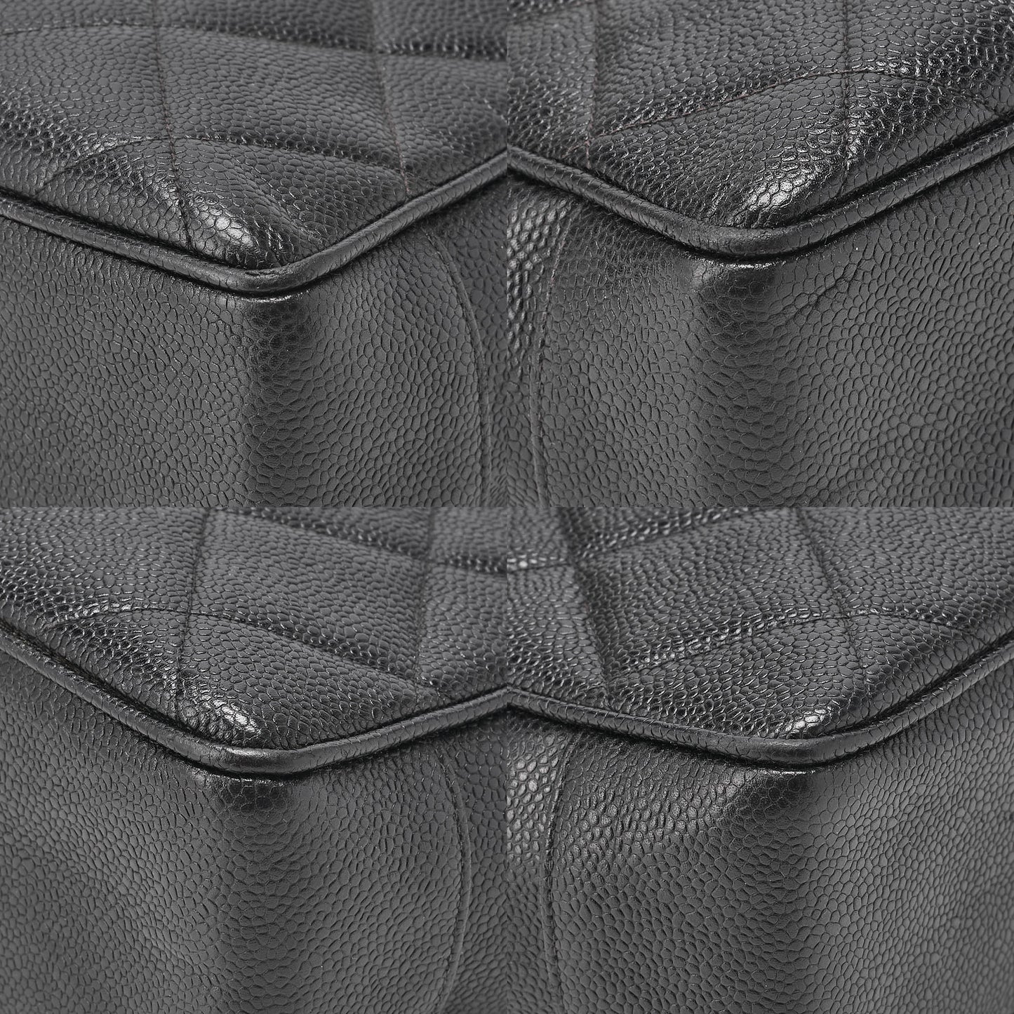 CHANEL Matelasse Turnlock Big Coco W Chain Shoulder Caviar Skin Black Gold-Tone Hardware, Pre-Owned