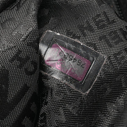 CHANEL Handbag Chocolate Bar Coco Mark Lambskin Black Silver-Tone Hardware, Pre-Owned