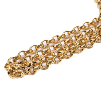 CHANEL Chain Shoulder Bag Coco Mark Fringe Lambskin Bicolor Navy x White Gold-Tone Hardware, Pre-Owned