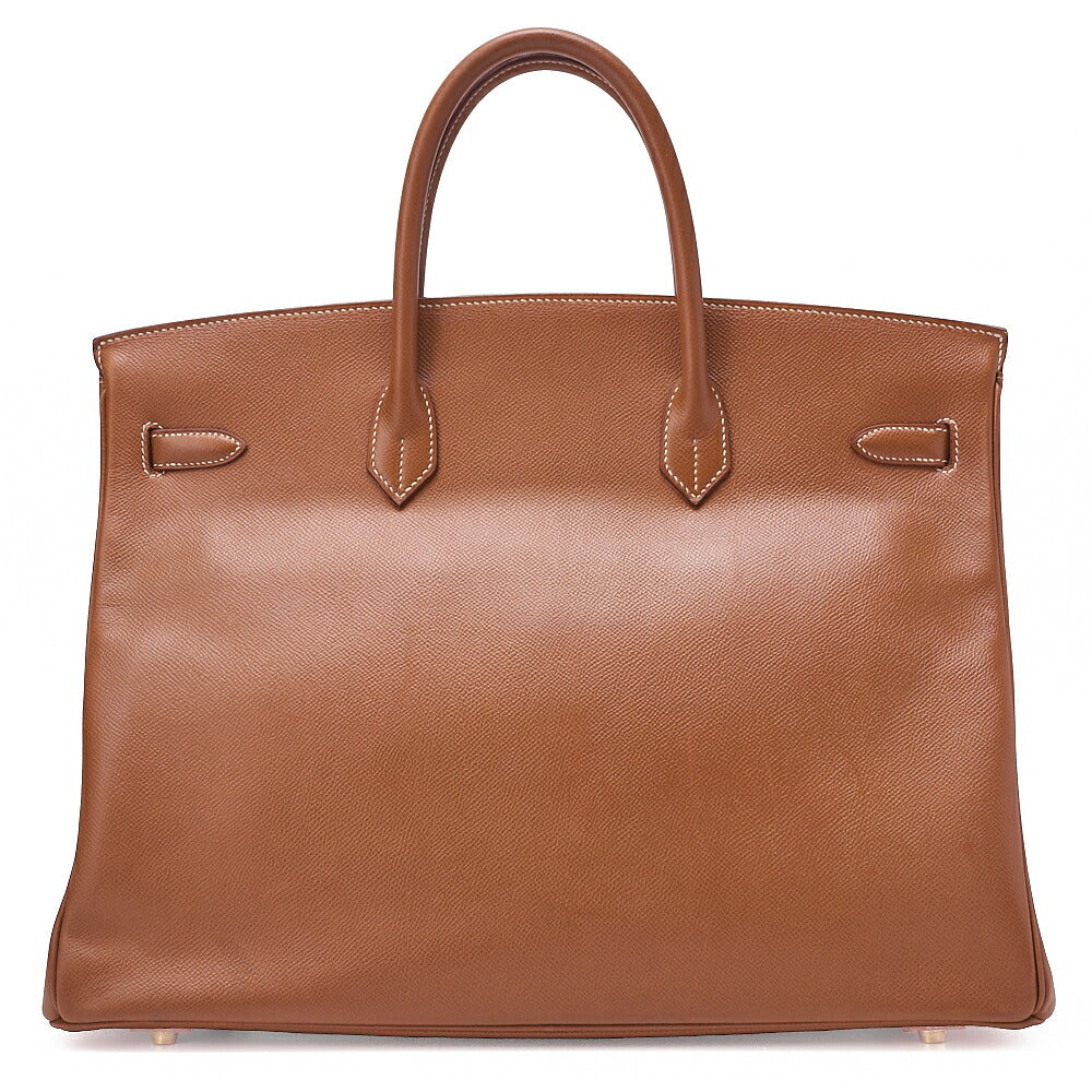 HERMES Birkin 40 Handbag Kushbel Gold-Tone Hardware, Pre-Owned