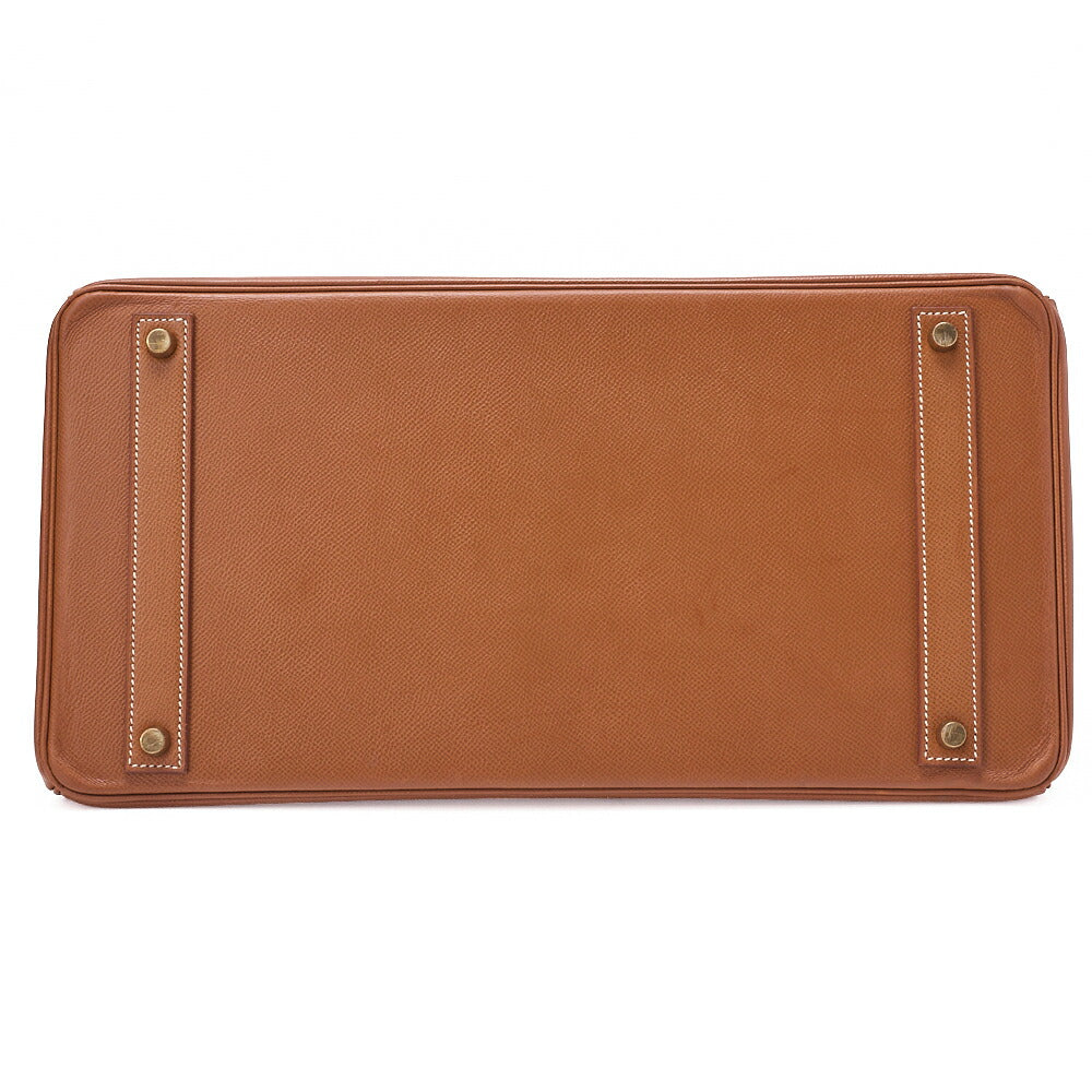 HERMES Birkin 40 Handbag Kushbel Gold-Tone Hardware, Pre-Owned