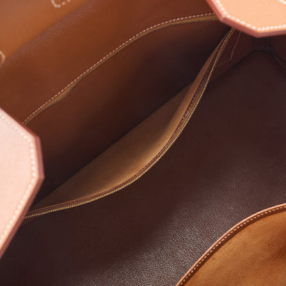 HERMES Birkin 40 Handbag Kushbel Gold-Tone Hardware, Pre-Owned