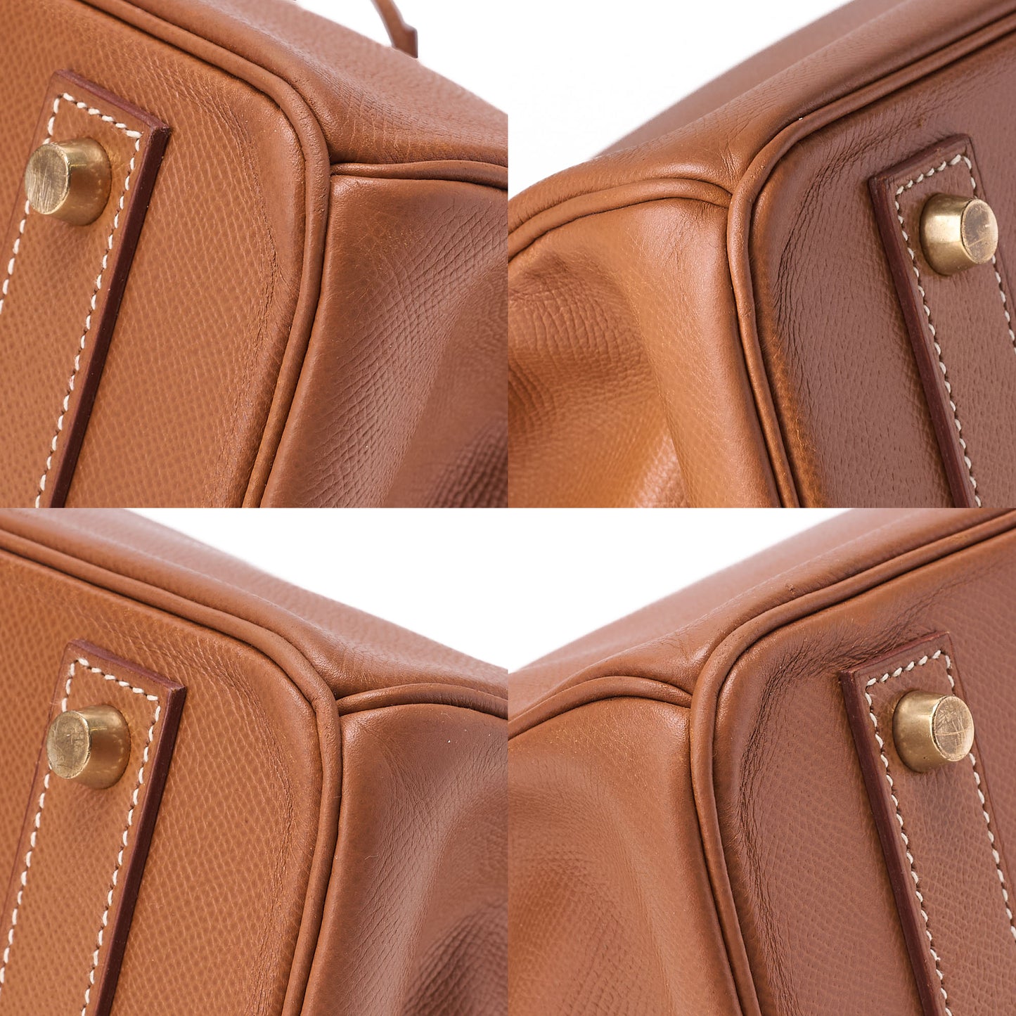 HERMES Birkin 40 Handbag Kushbel Gold-Tone Hardware, Pre-Owned