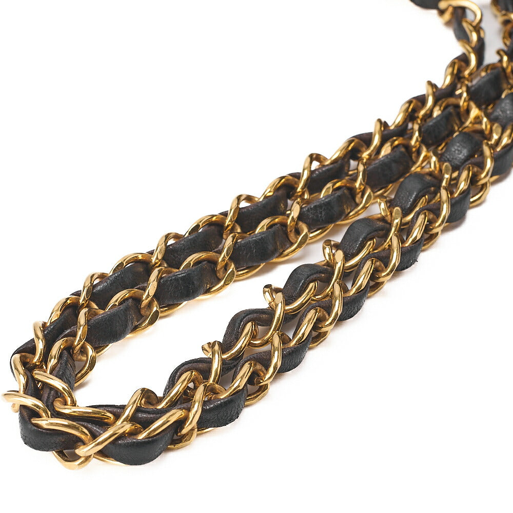 CHANEL マトラッセ パリ限定 シングル フラップ ショルダーバッグ ラムスキン ブラック ゴールド金具 中古