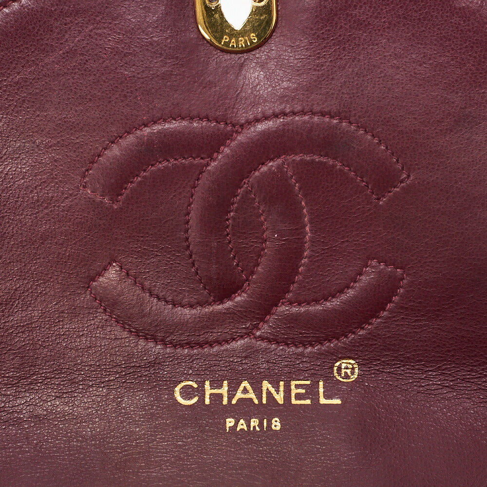 CHANEL マトラッセ パリ限定 シングル フラップ ショルダーバッグ ラムスキン ブラック ゴールド金具 中古