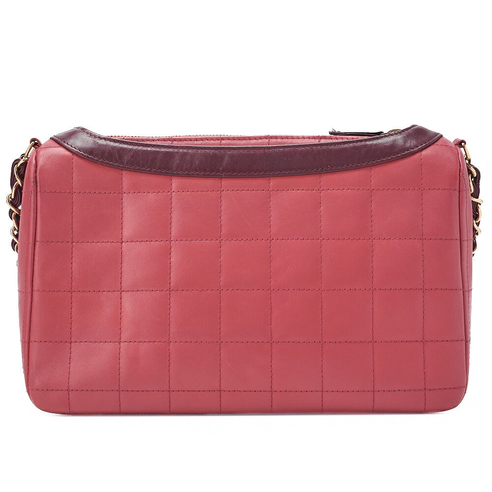 CHANEL Shoulder Bag Girl Chanel Chocolate Bar Lambskin Pink x Black Gold-Tone Hardware, Pre-Owned