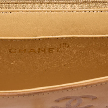 CHANEL Calf Leather Logo Big Coco Single Chain Shoulder Brown Gold-Tone Hardware, Pre-Owned