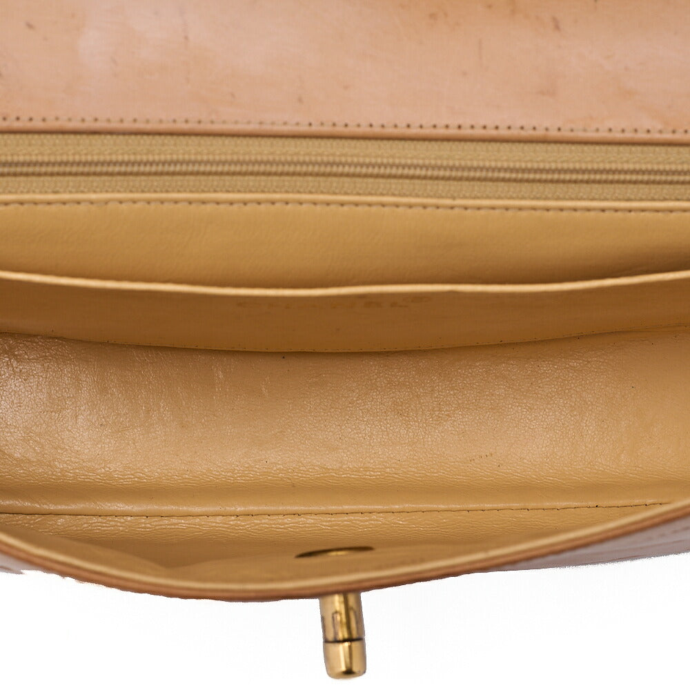 CHANEL Calf Leather Logo Big Coco Single Chain Shoulder Brown Gold-Tone Hardware, Pre-Owned