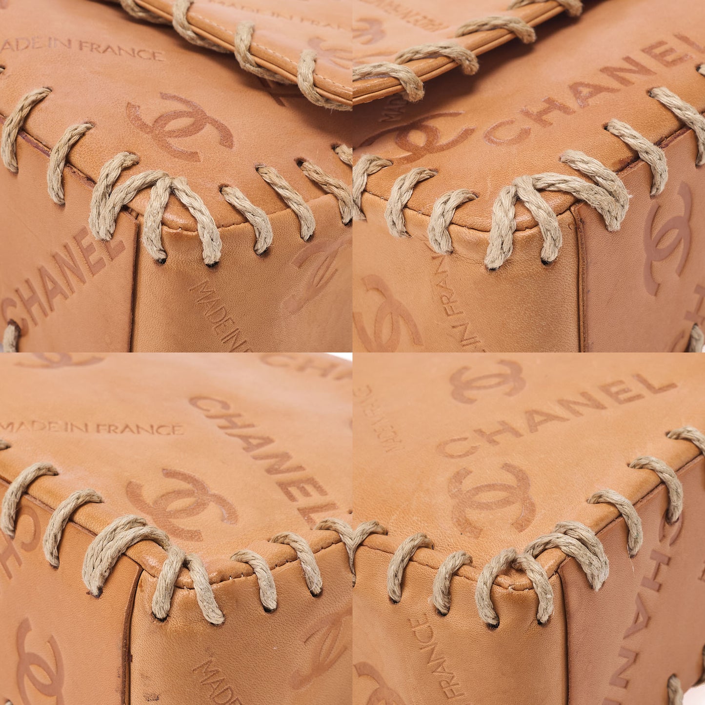 CHANEL Calf Leather Logo Big Coco Single Chain Shoulder Brown Gold-Tone Hardware, Pre-Owned