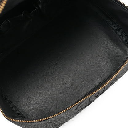 シャネル ココマーク バニティ ハンドバッグ キャビアスキン 黒 ゴールド金具 中古品