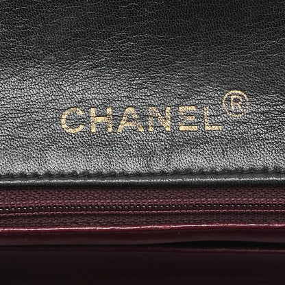 CHANEL Chain Shoulder Bag Mini Matelasse 17cm Lambskin Black Gold-Tone Hardware, Pre-Owned