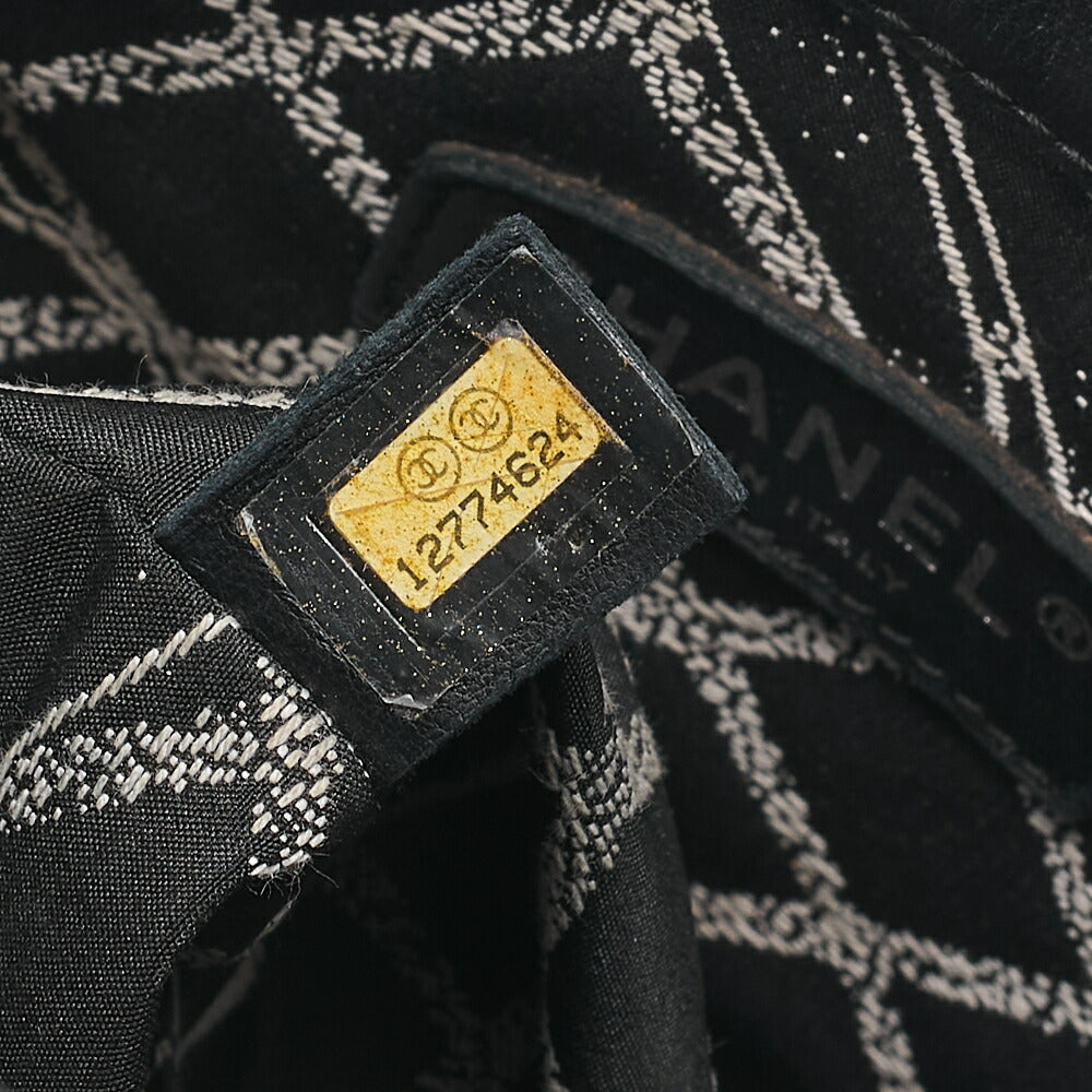 CHANEL Mini Tote Bag Essential Logo Mark Lambskin Black Silver-Tone Hardware, Pre-Owned