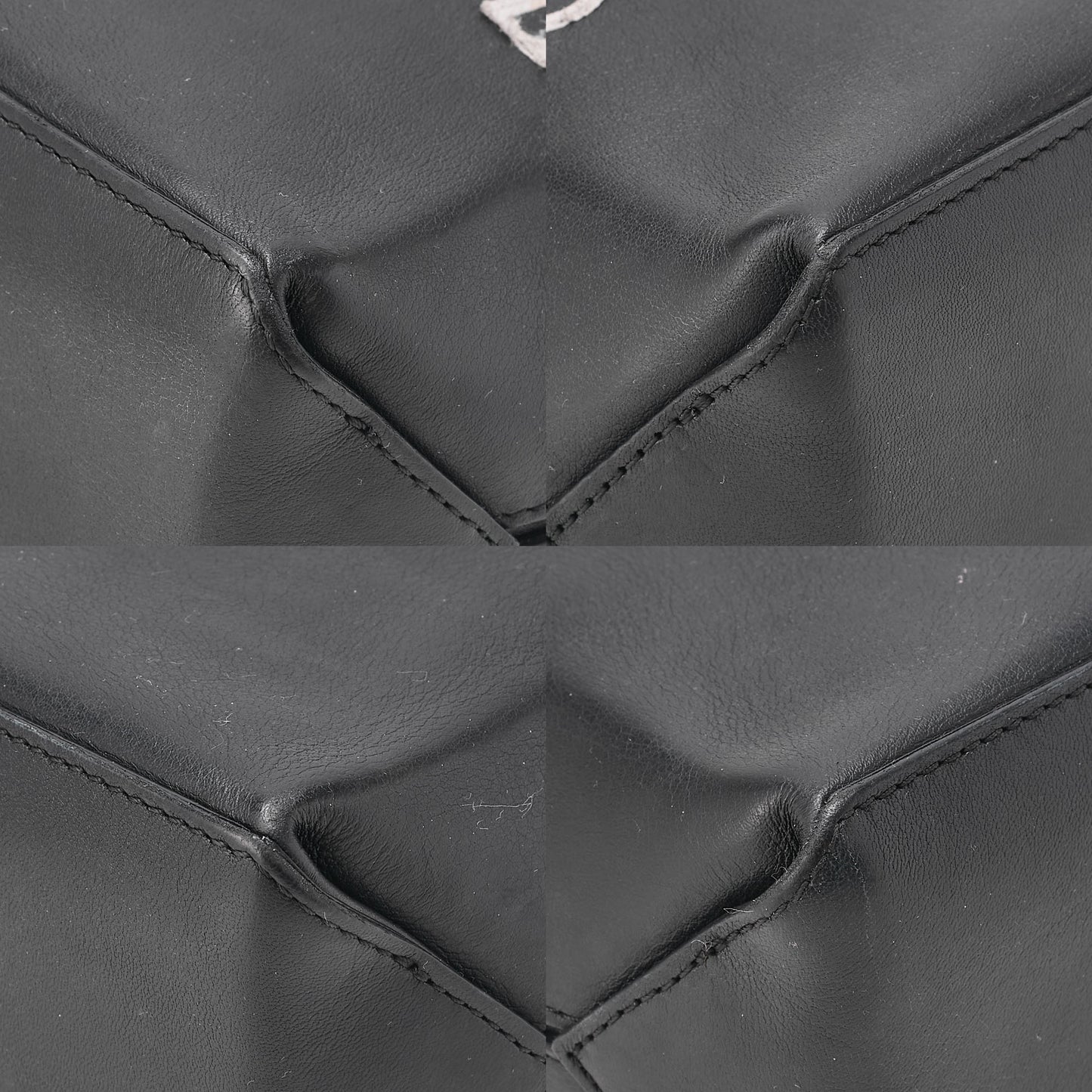 CHANEL Mini Tote Bag Essential Logo Mark Lambskin Black Silver-Tone Hardware, Pre-Owned