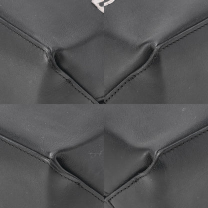 CHANEL Mini Tote Bag Essential Logo Mark Lambskin Black Silver-Tone Hardware, Pre-Owned