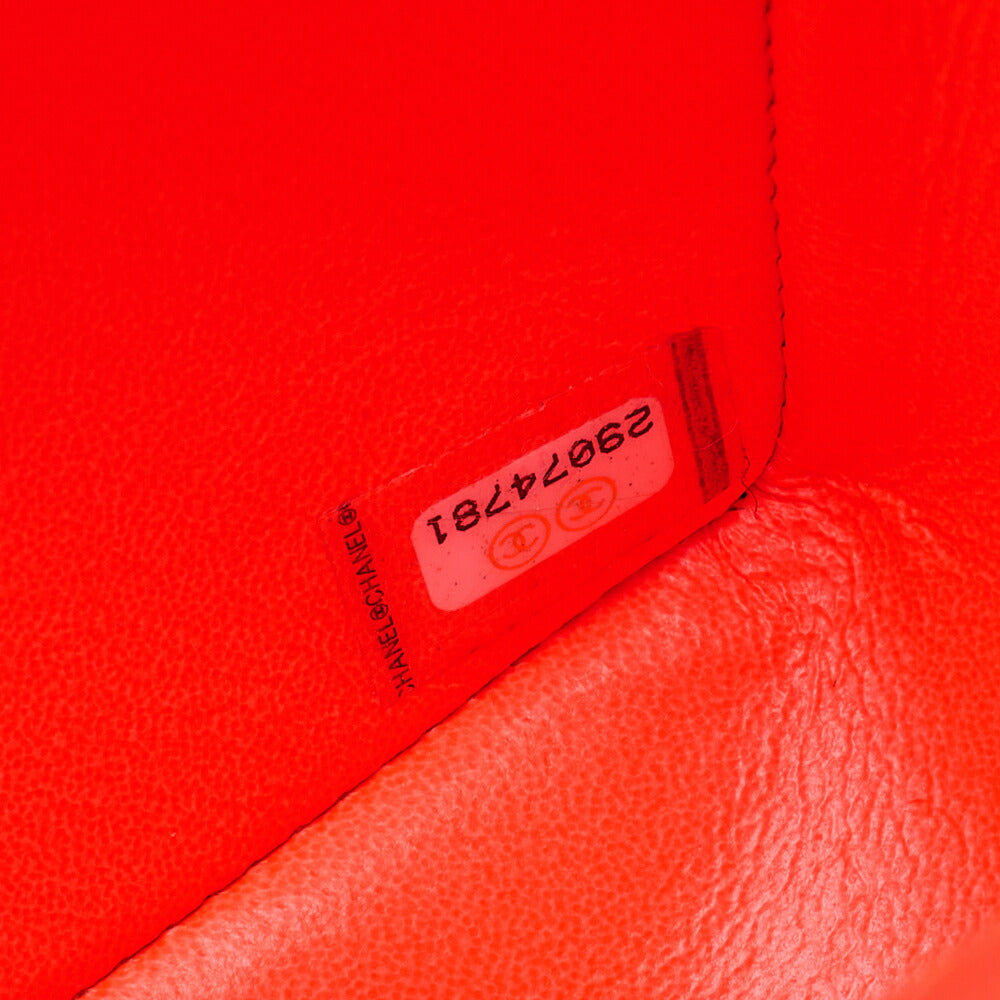 CHANEL Matelasse 2.55 Lock Single Chain Shoulder Bag Caviar Skin Orange Silver-Tone Hardware, Pre-Owned