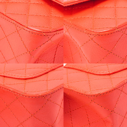 CHANEL Matelasse 2.55 Lock Single Chain Shoulder Bag Caviar Skin Orange Silver-Tone Hardware, Pre-Owned