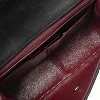 CHANEL Chain Shoulder Bag Single Mini Matrasse 20cm Lambskin Black Gold-Tone Hardware, Pre-Owned