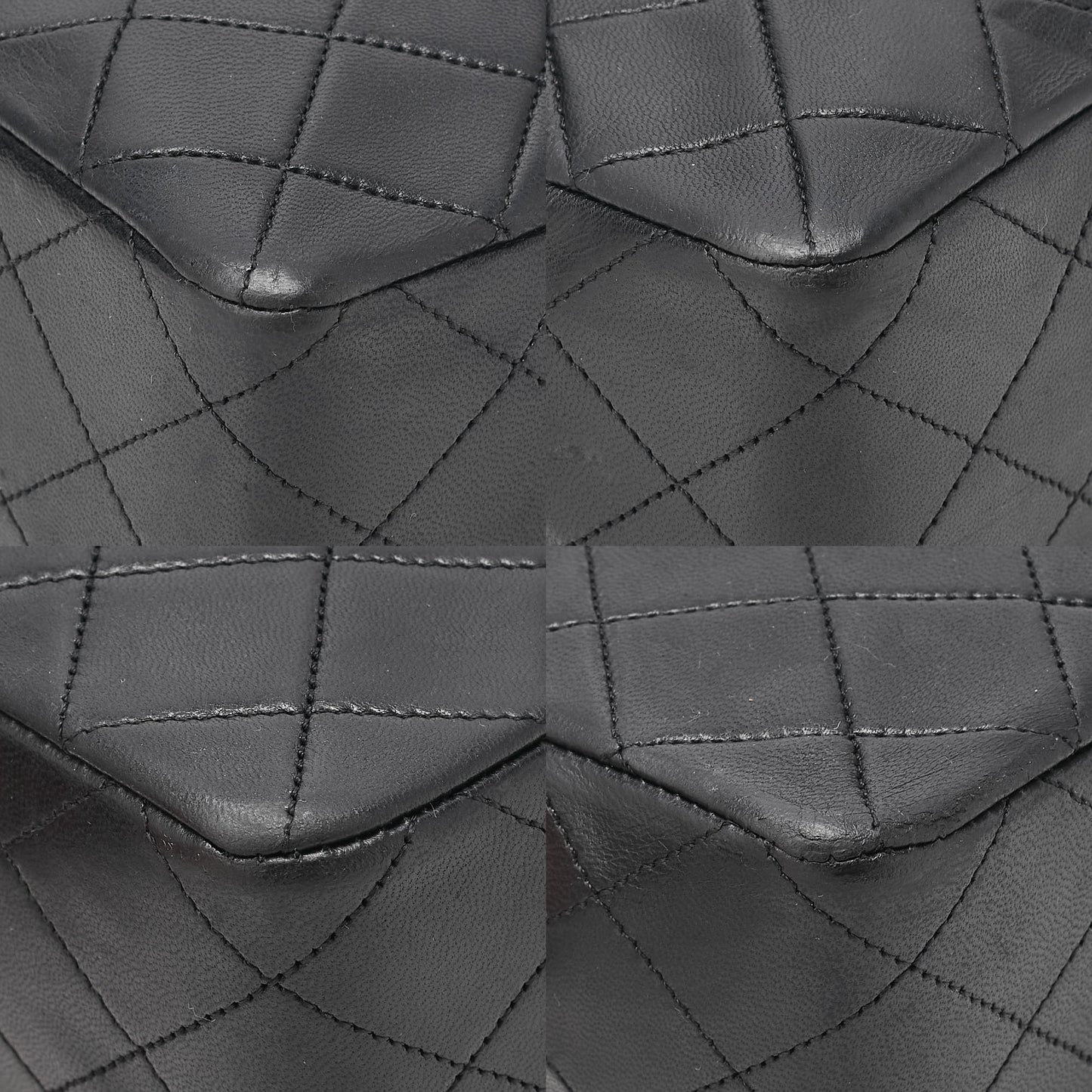 CHANEL Chain Shoulder Bag Single Mini Matrasse 20cm Lambskin Black Gold-Tone Hardware, Pre-Owned