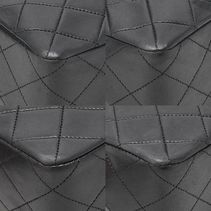 CHANEL Chain Shoulder Bag Single Mini Matrasse 20cm Lambskin Black Gold-Tone Hardware, Pre-Owned