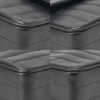 CHANEL Handbag Mademoiselle Turnlock Caviar Skin Black Gold-Tone Hardware, Pre-Owned