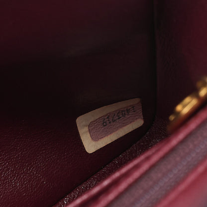 CHANEL Lambskin Matelasse 25cm Double Flap Chain Shoulder Black Gold-Tone Hardware, Pre-Owned