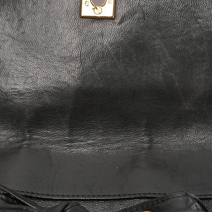 CHANEL Matelasse W Turnlock Chain Backpack Lambskin Black Gold-Tone Hardware, Pre-Owned