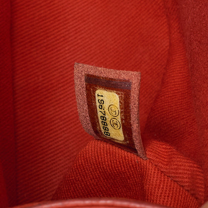 CHANEL Boy Chanel Matelasse Chain Shoulder Caviar Skin Orange Silver-Tone Hardware, Pre-Owned