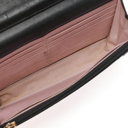 CHANEL Matrasse Chain Wallet Lambskin Black Gold-Tone Hardware, Pre-Owned