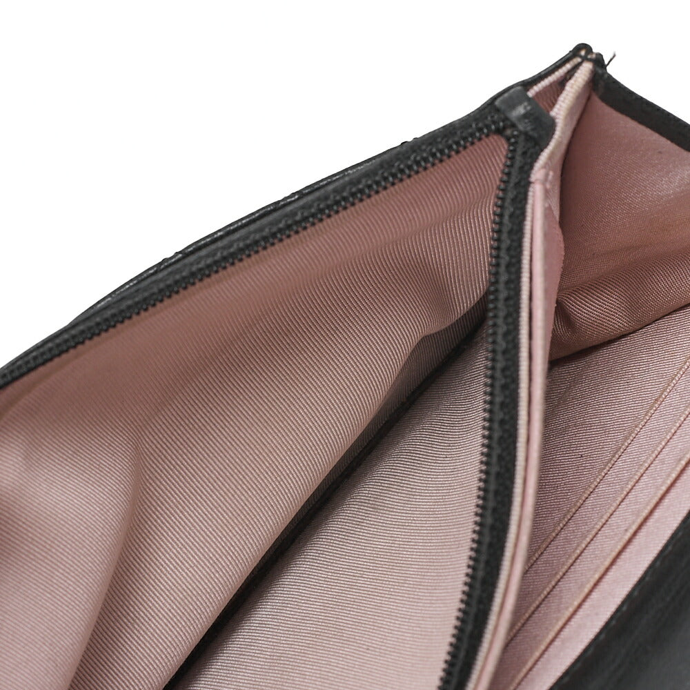 CHANEL Matrasse Chain Wallet Lambskin Black Gold-Tone Hardware, Pre-Owned