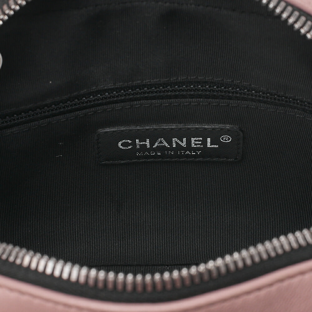 CHANEL Chain Shoulder Bag Matelasse Camera Type Lambskin Bicolor Silver-Tone Hardware, Pre-Owned