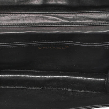 CHANEL Shoulder Bag Matelasse Coco Mark Push Lock 6-Strand Chain Shoulder Black Gold-Tone Hardware, Pre-Owned