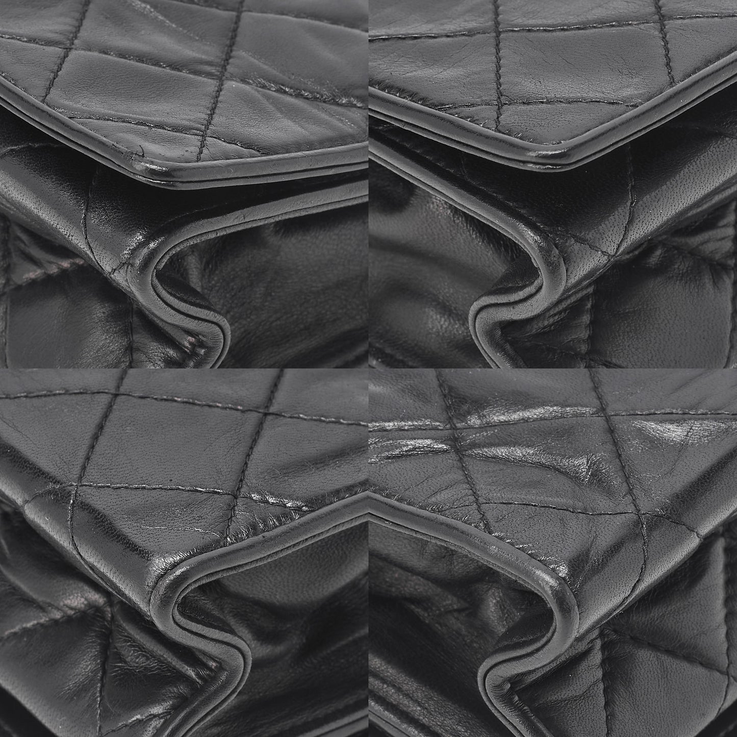 CHANEL Shoulder Bag Matelasse Coco Mark Push Lock 6-Strand Chain Shoulder Black Gold-Tone Hardware, Pre-Owned