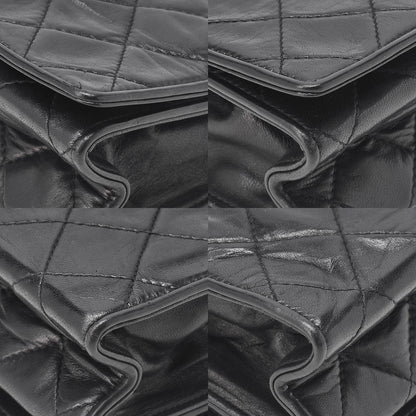 CHANEL Shoulder Bag Matelasse Coco Mark Push Lock 6-Strand Chain Shoulder Black Gold-Tone Hardware, Pre-Owned