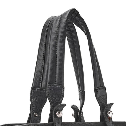 CHANEL Tote Bag Coated Canvas Paris Ritz PM Coco Charm Black Silver-Tone Hardware, Pre-Owned