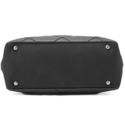 CHANEL Tote Bag Coated Canvas Paris Ritz PM Coco Charm Black Silver-Tone Hardware, Pre-Owned