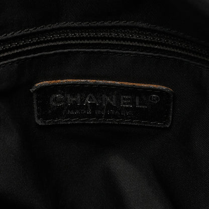 CHANEL Tote Bag Coated Canvas Paris Ritz PM Coco Charm Black Silver-Tone Hardware, Pre-Owned