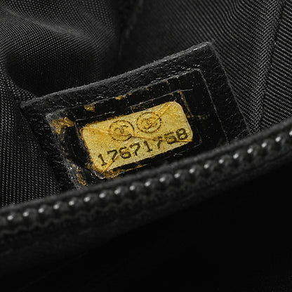 CHANEL Tote Bag Coated Canvas Paris Ritz PM Coco Charm Black Silver-Tone Hardware, Pre-Owned