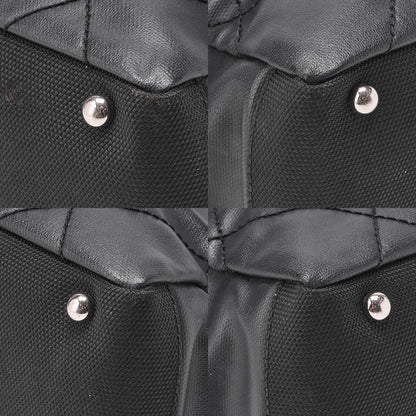 CHANEL Tote Bag Coated Canvas Paris Ritz PM Coco Charm Black Silver-Tone Hardware, Pre-Owned