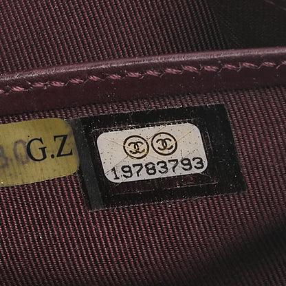 CHANEL Matelasse Round Long Wallet Caviar Skin Black Gold-Tone Hardware, Pre-Owned