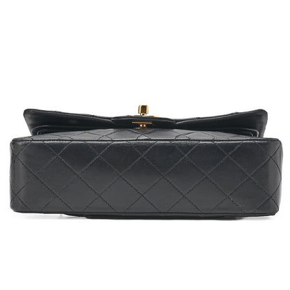 CHANEL Chain Shoulder Bag Matelasse 23cm Double Flap Lambskin Navy Gold-Tone Hardware, Pre-Owned