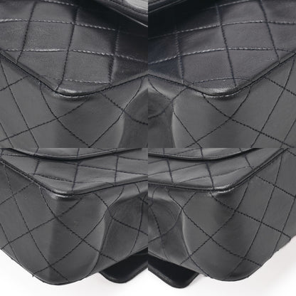 CHANEL Chain Shoulder Bag Matelasse 23cm Double Flap Lambskin Navy Gold-Tone Hardware, Pre-Owned