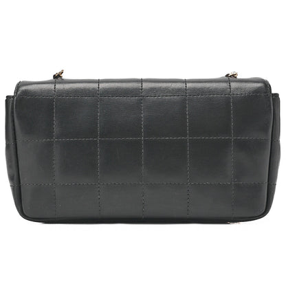 CHANEL Shoulder Bag Shoulder Bag Chocolate Bar Lambskin Black Gold-Tone Hardware, Pre-Owned