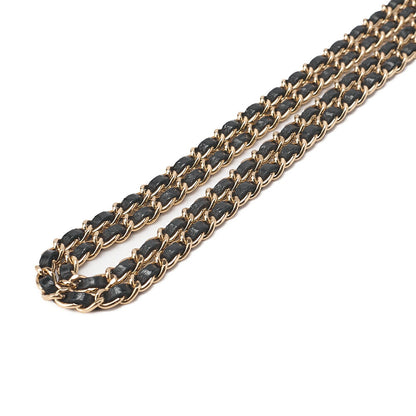 CHANEL Shoulder Bag Shoulder Bag Chocolate Bar Lambskin Black Gold-Tone Hardware, Pre-Owned