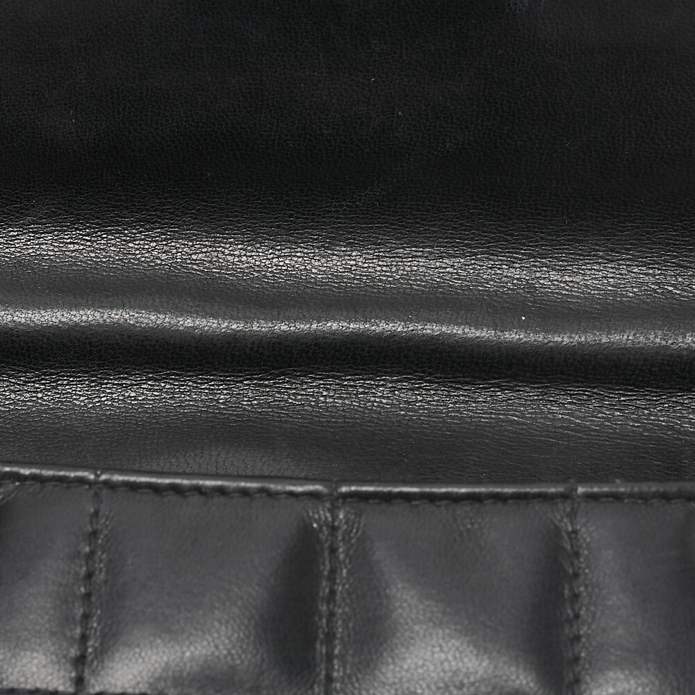 CHANEL Shoulder Bag Shoulder Bag Chocolate Bar Lambskin Black Gold-Tone Hardware, Pre-Owned