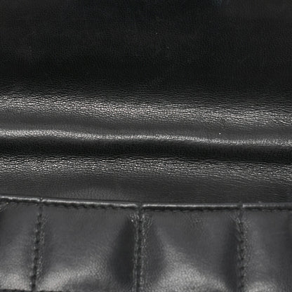 CHANEL Shoulder Bag Shoulder Bag Chocolate Bar Lambskin Black Gold-Tone Hardware, Pre-Owned