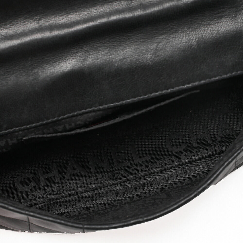 CHANEL Shoulder Bag Shoulder Bag Chocolate Bar Lambskin Black Gold-Tone Hardware, Pre-Owned