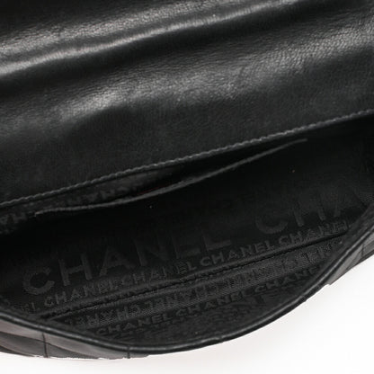 CHANEL Shoulder Bag Shoulder Bag Chocolate Bar Lambskin Black Gold-Tone Hardware, Pre-Owned