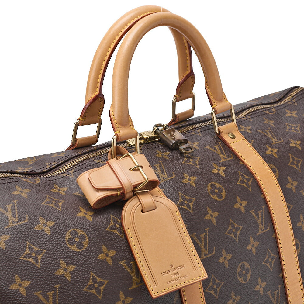 LOUIS VUITTON Louis Vuitton Monogram Keepol Handi?re 50 Boston Bag M41416 Brown Gold-Tone Hardware, Pre-Owned